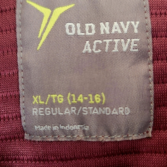 Old Navy Youth Kid US 14-16 Burgundy Black Full-Zip Jacket Back To School Fall - Picture 5 of 8